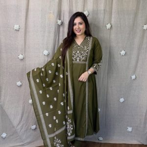 mull cotton kurti pant dupatta set for women soft cotton ethnic wear india