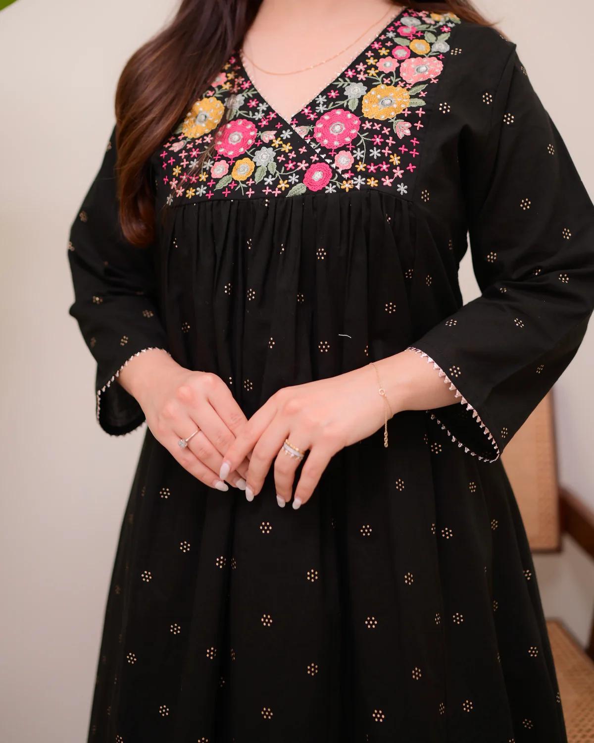 Women A-Line Cotton Kurti Pant Set | 60/60 Cotton | Casual & Daily Wear - Image 4