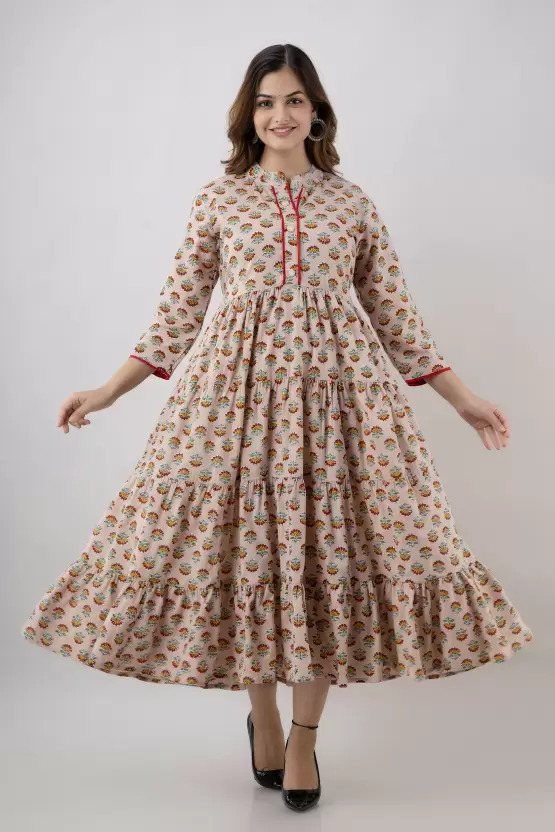 Stylish Long Anarkali Kurti for Women | Rayon Fabric | Flowy 48+ Length Kurti - Image 10