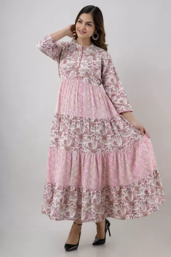 Stylish Long Anarkali Kurti for Women | Rayon Fabric | Flowy 48+ Length Kurti - Image 11