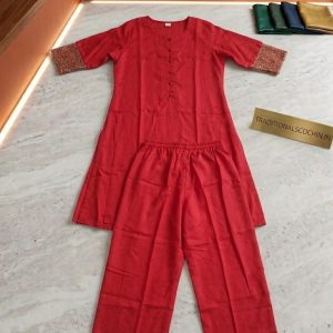 Designer Vijithara Silk Kurti With Pant for Women