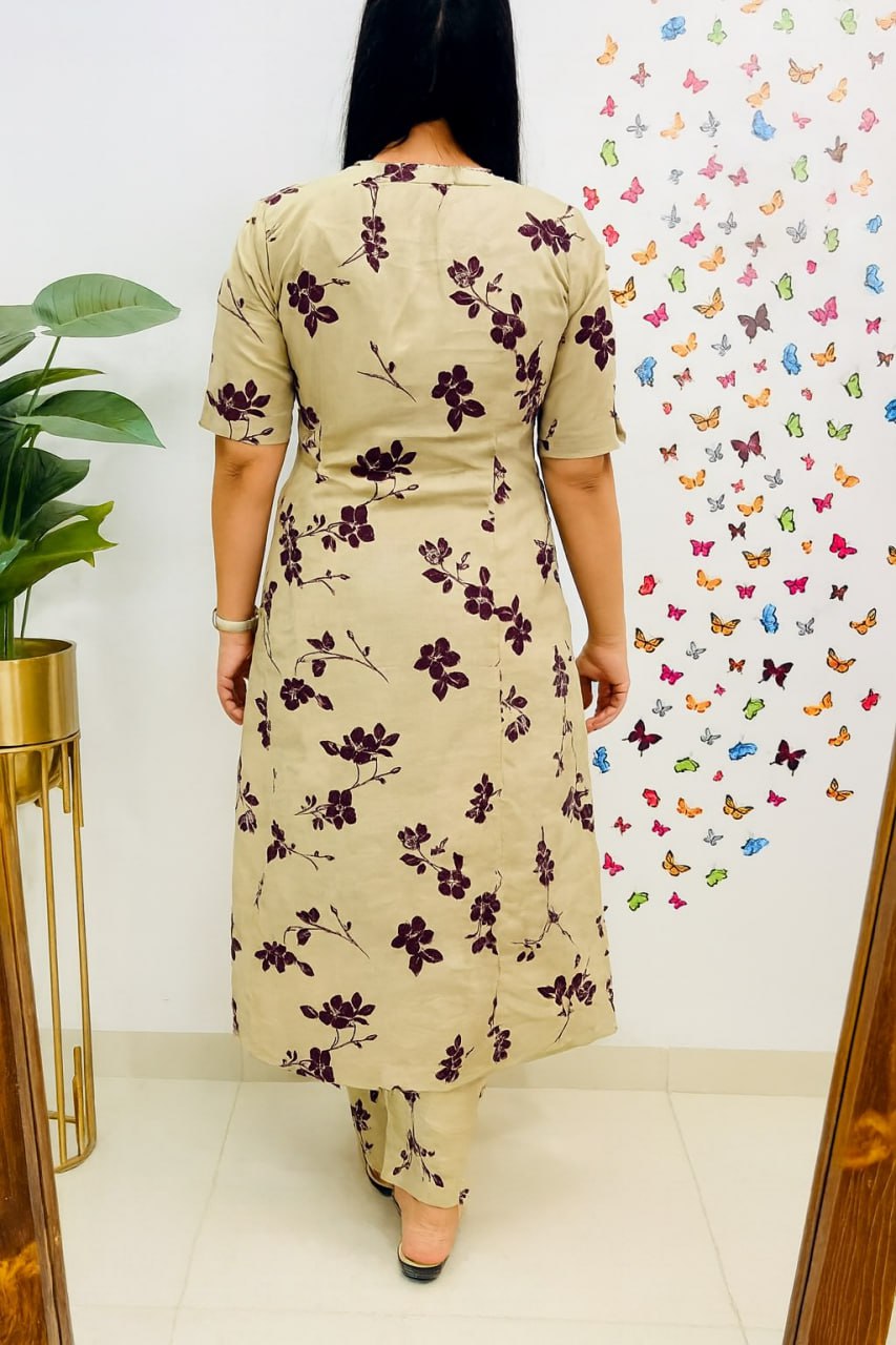 Designer Co-Ords Set Aline Kurti with Pant - Image 11
