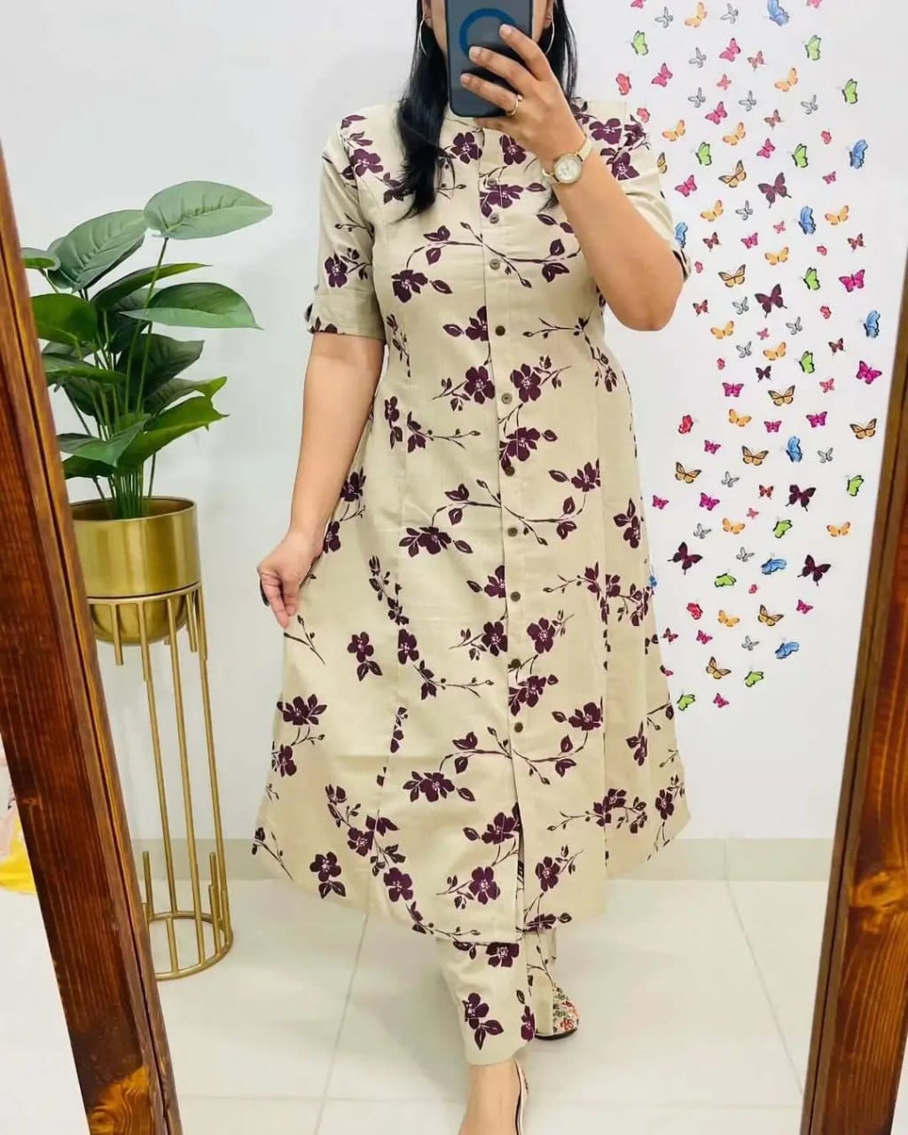 Designer Co-Ords Set Aline Kurti with Pant - Image 12