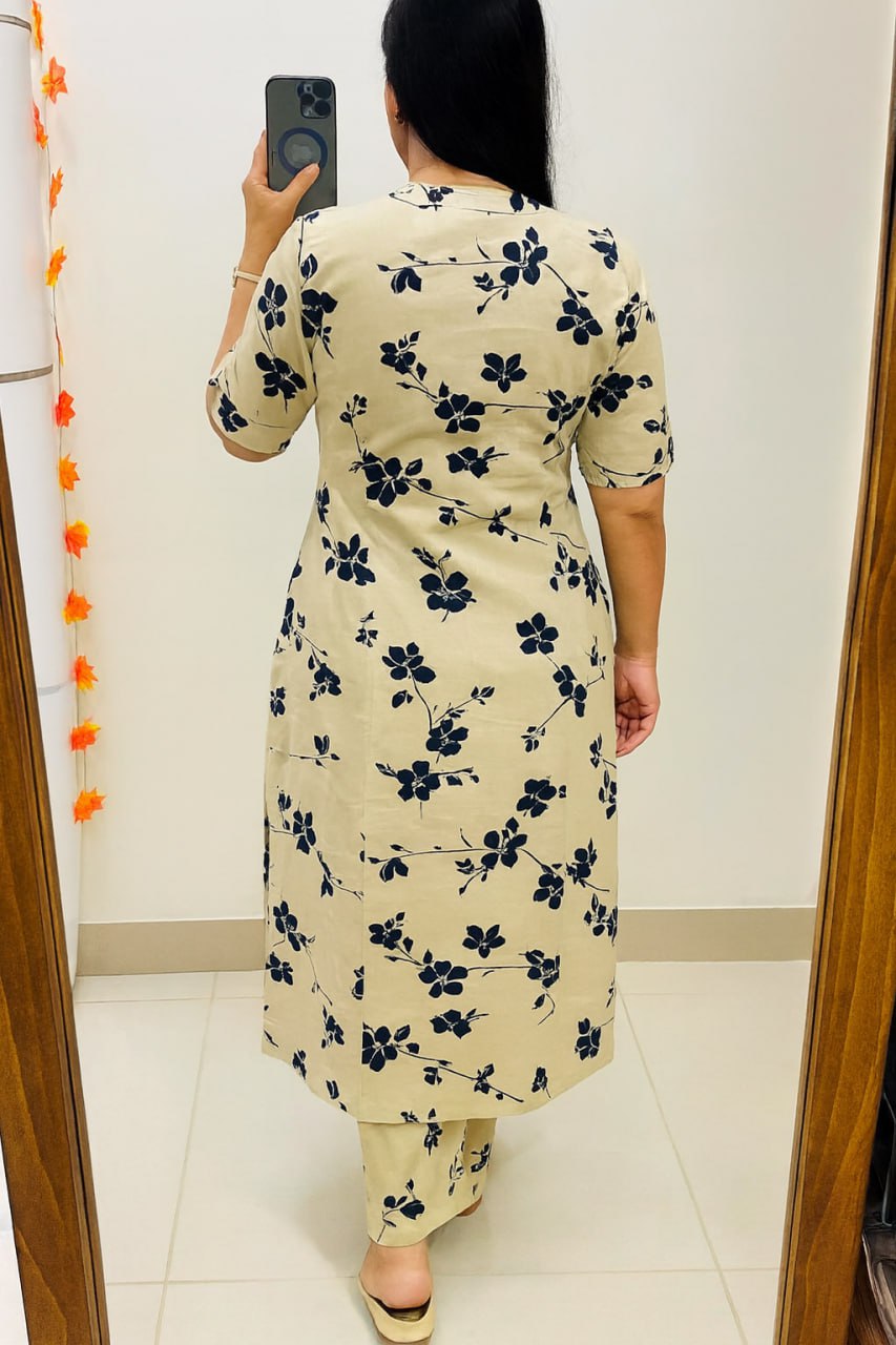 Designer Co-Ords Set Aline Kurti with Pant - Image 14