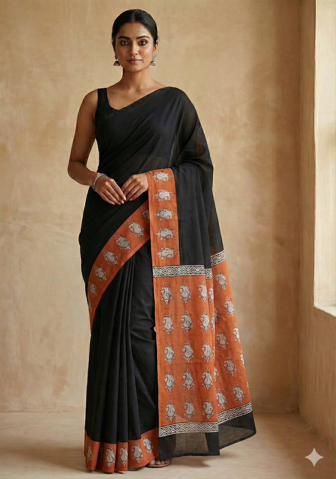 Best Quality Cotton Mulmul Saree - Image 4